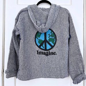[SOLD] Blue Rasta Hippie Peace Hoodie